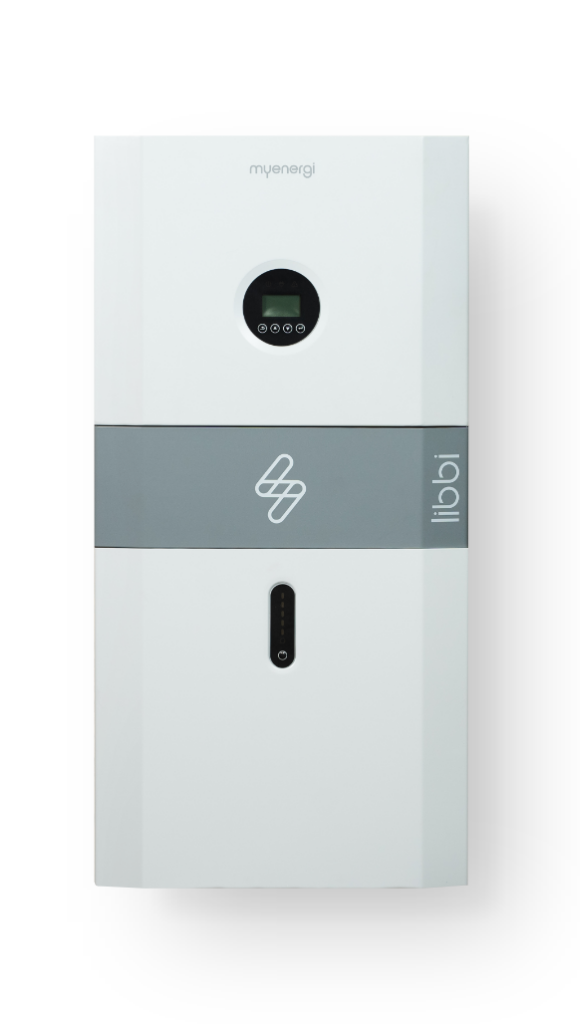 home battery storage system libbi on white background | myenergi