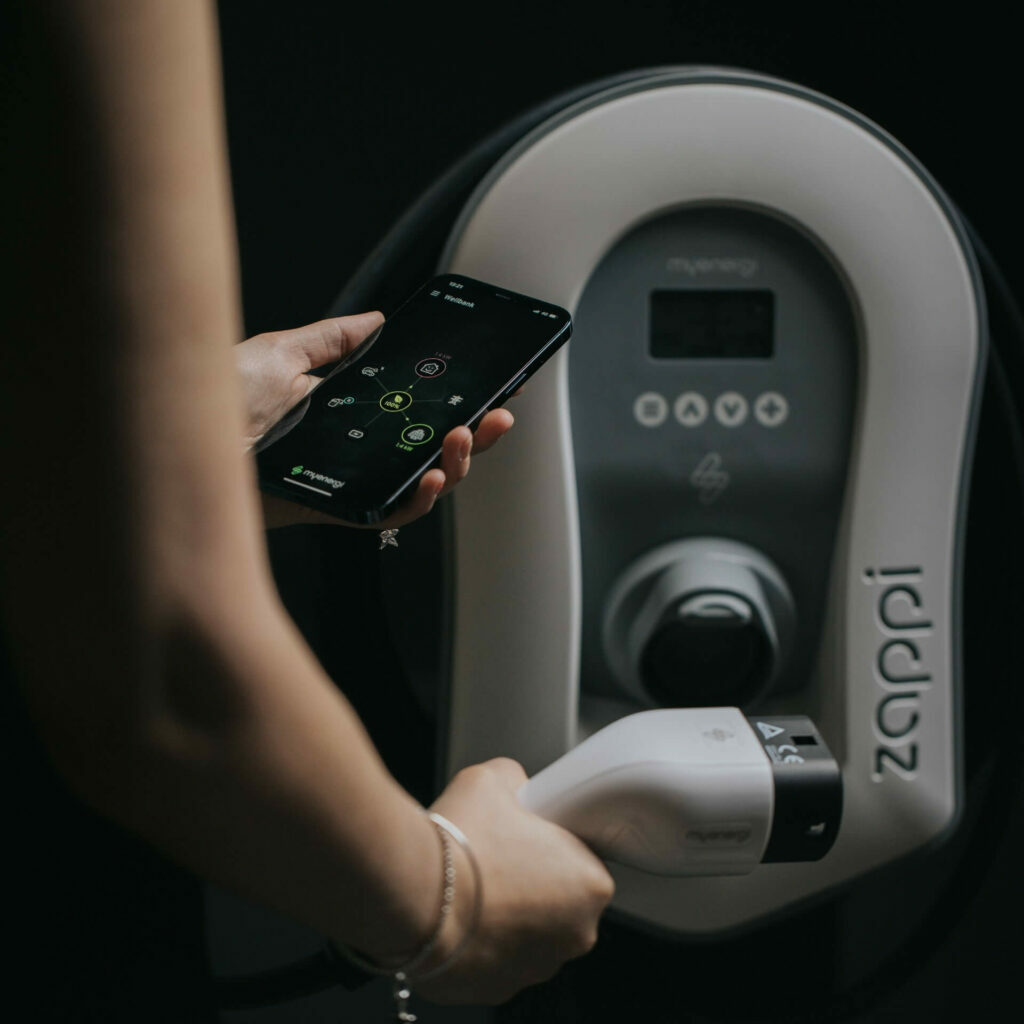 zappi ev charger being used with the app | myenergi Ireland