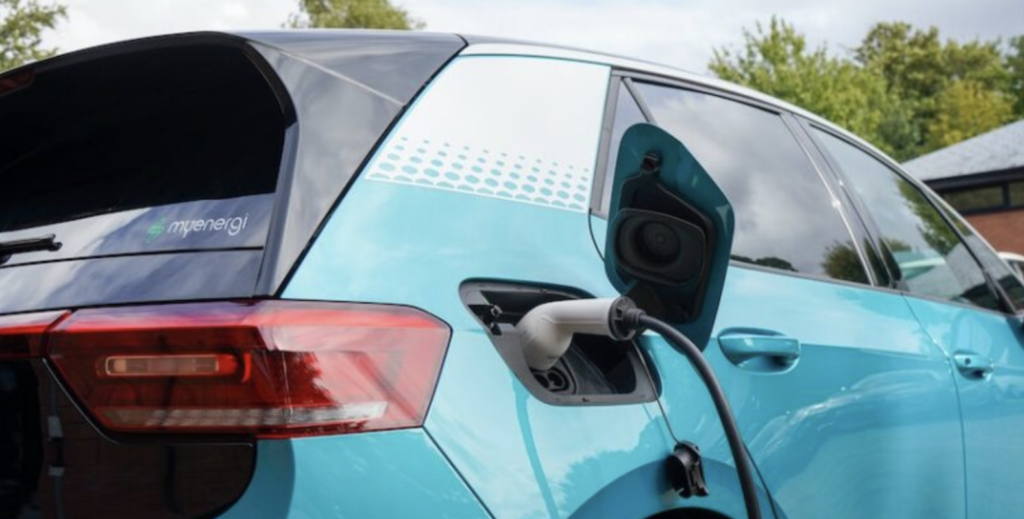 myenergi zappi charging blue EV