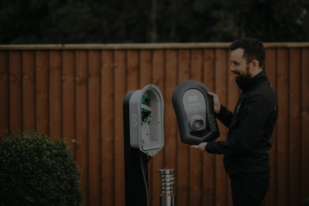 myenergi engineer working with a zappi