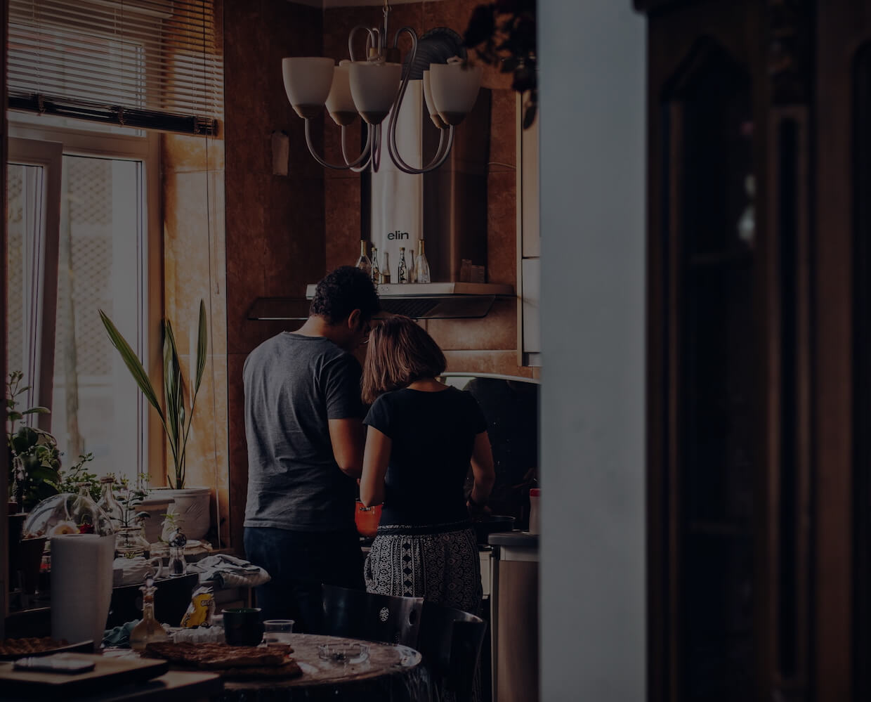 couple in kitchen