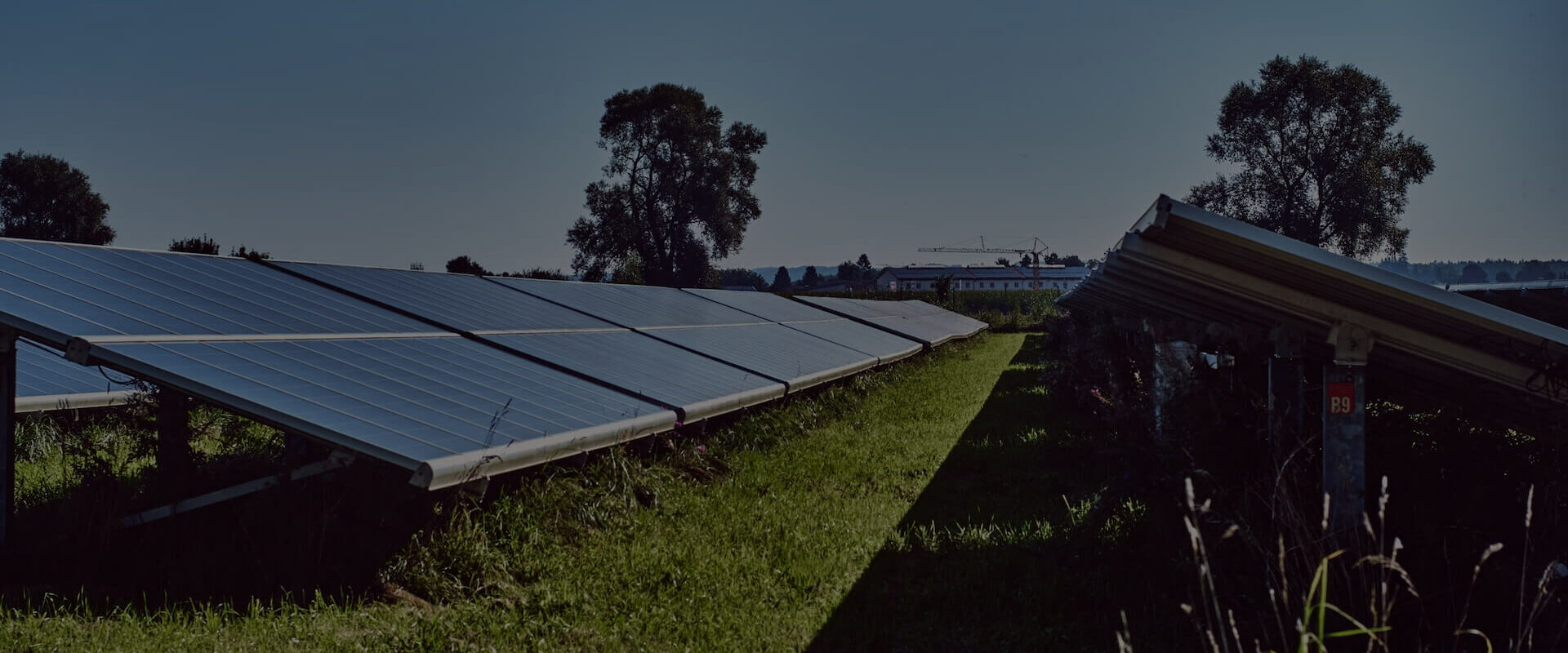 solar panels in field